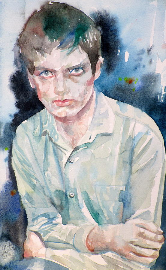 IAN CURTIS - watercolor portrait.3 Painting by Fabrizio Cassetta