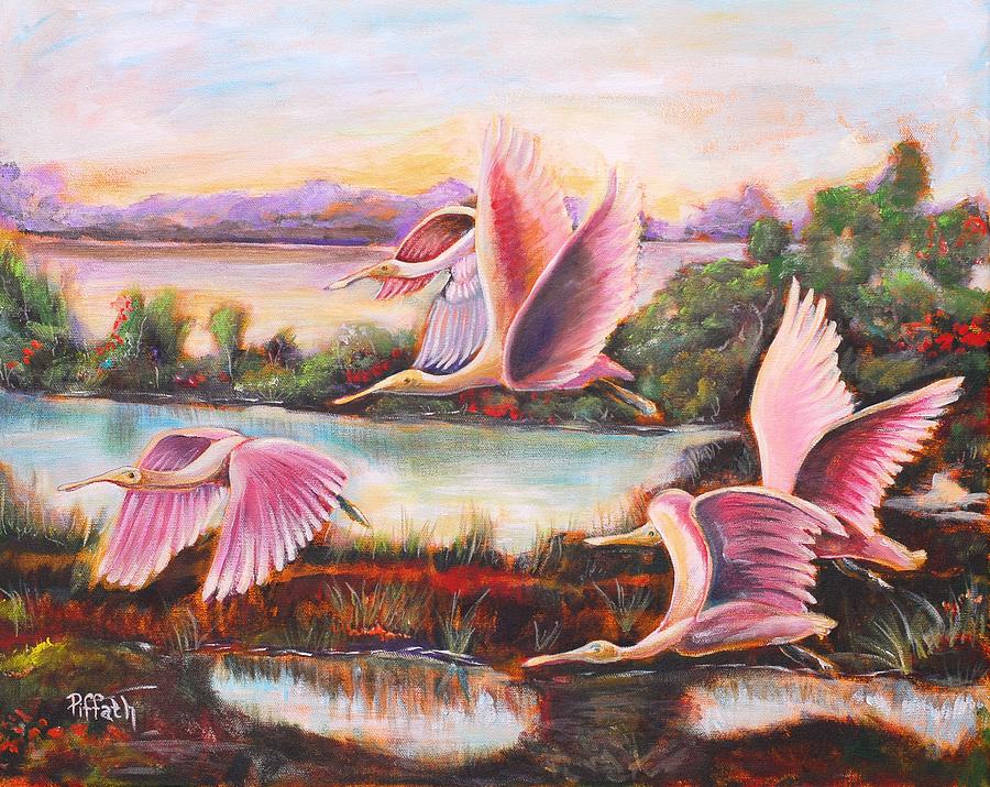 Scarlet Ibis Painting by Patricia Piffath