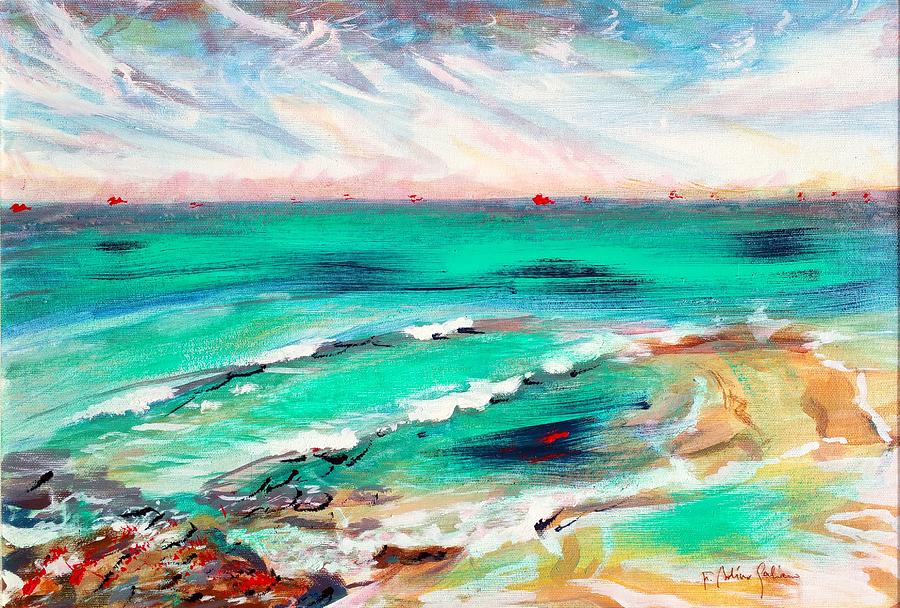 Ibiza beach Painting by F Bolivar Galiano - Fine Art America