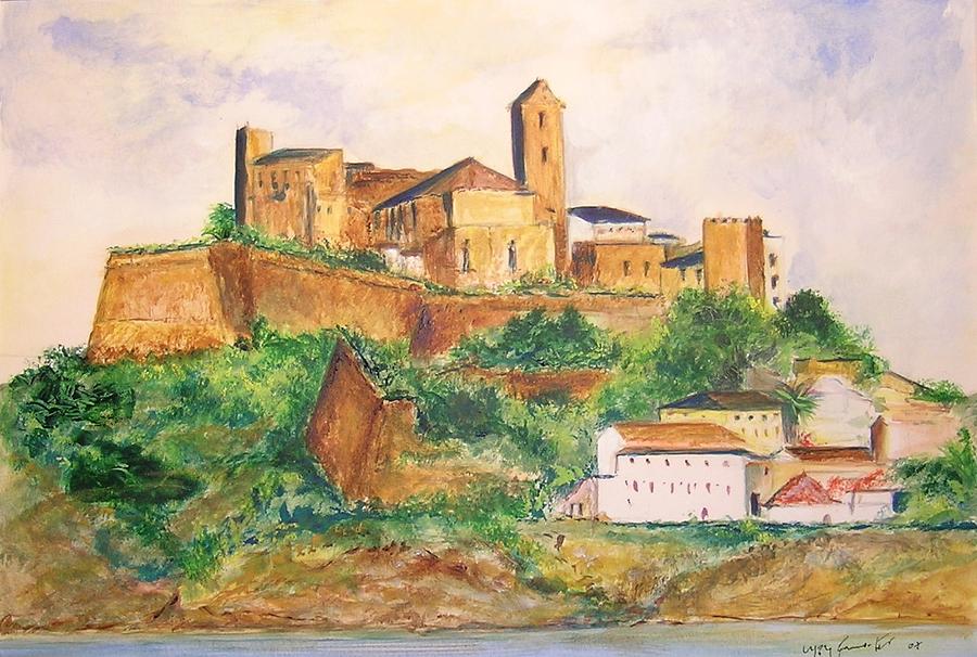 Ibiza Old Town UNESCO Site Painting by Lizzy Forrester
