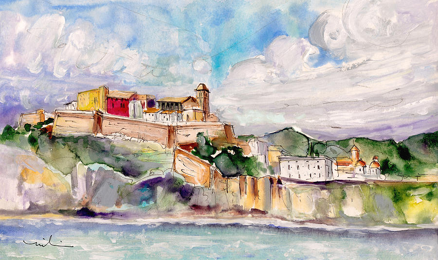 Ibiza Panoramic 01 Painting by Miki De Goodaboom