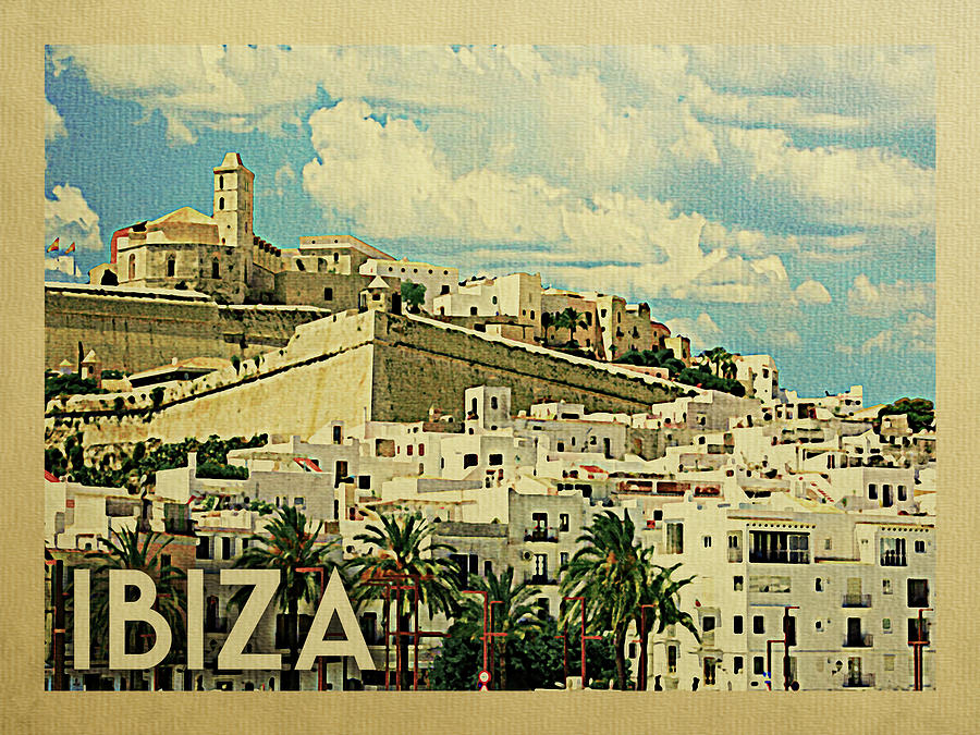 Ibiza Digital Art - Ibiza Travel Poster	 by Flo Karp