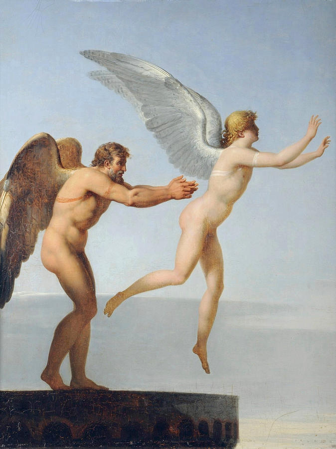 Icarus and Daedalus Painting by Charles Paul Landon