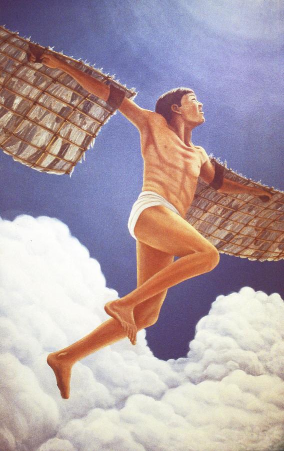 Icarus Ascending Painting by Laurie Stewart