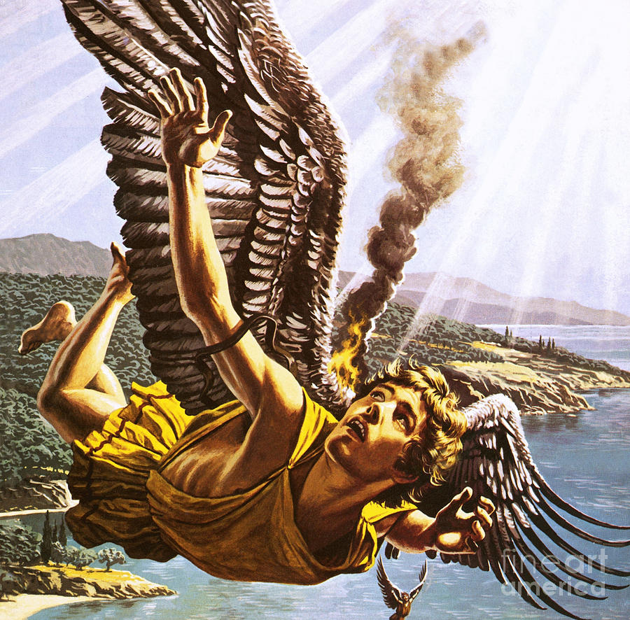 Greek Painting - Icarus by Roger Payne