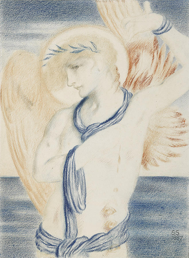 Icarus Drawing by Simeon Solomon