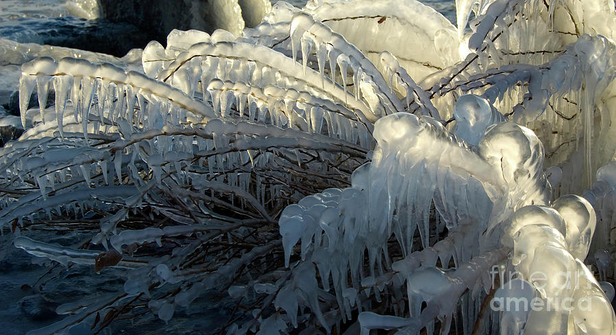 Ice Along Lake Erie Photograph by Tom Brickhouse