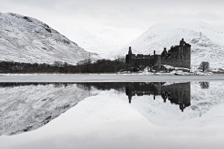 Ice and snow at Loch Awe Photograph by Stephen Taylor