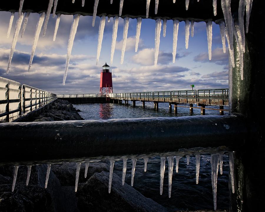 Ice Art along the Lake Photograph by LuAnn Griffin - Fine Art America