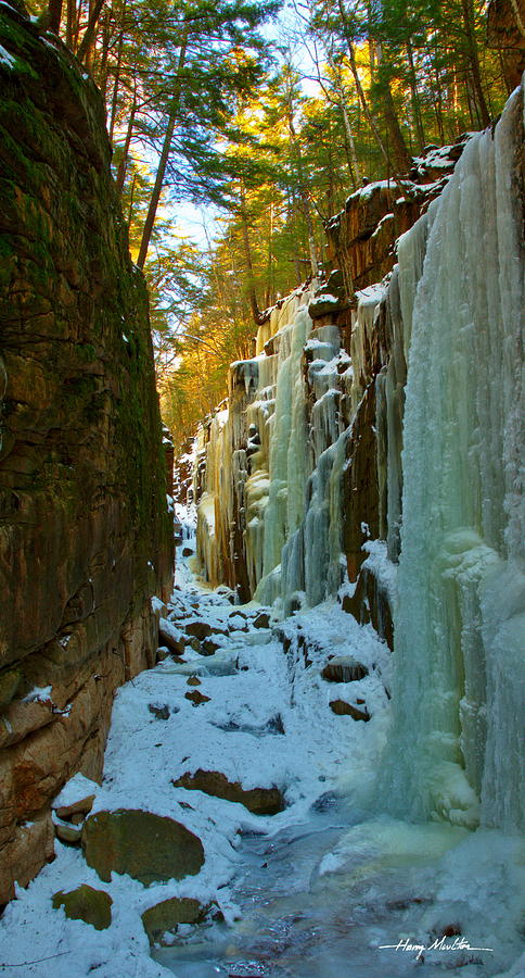 Ice At The Flume Photograph by Harry Moulton