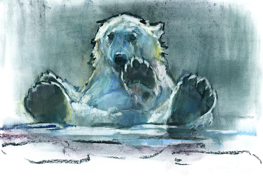 Ice Bath Pastel by Mark Adlington