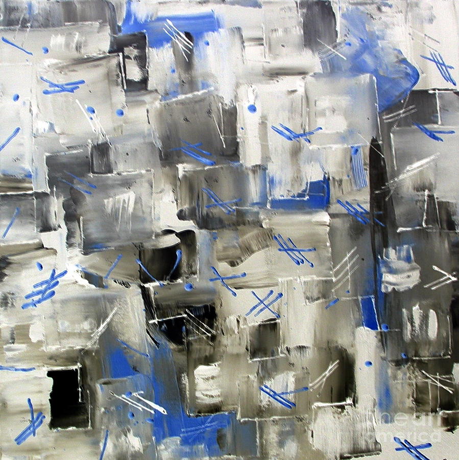 Ice Blue Painting by Dawn Hough Sebaugh