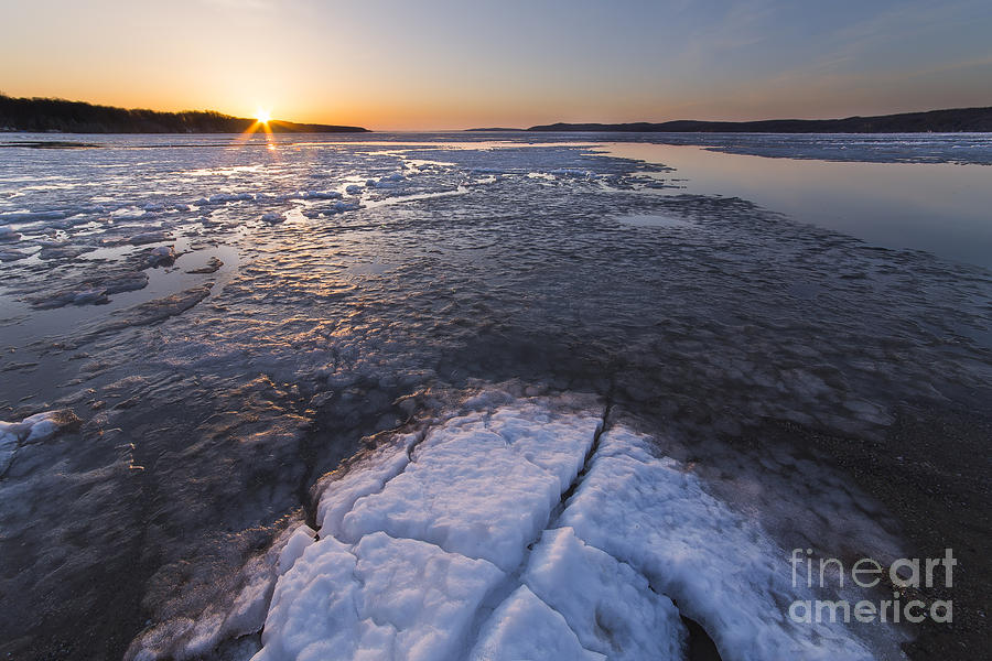 Lake Michigan Photograph - Ice Breaking on Crystal Lake by Twenty Two North Photography