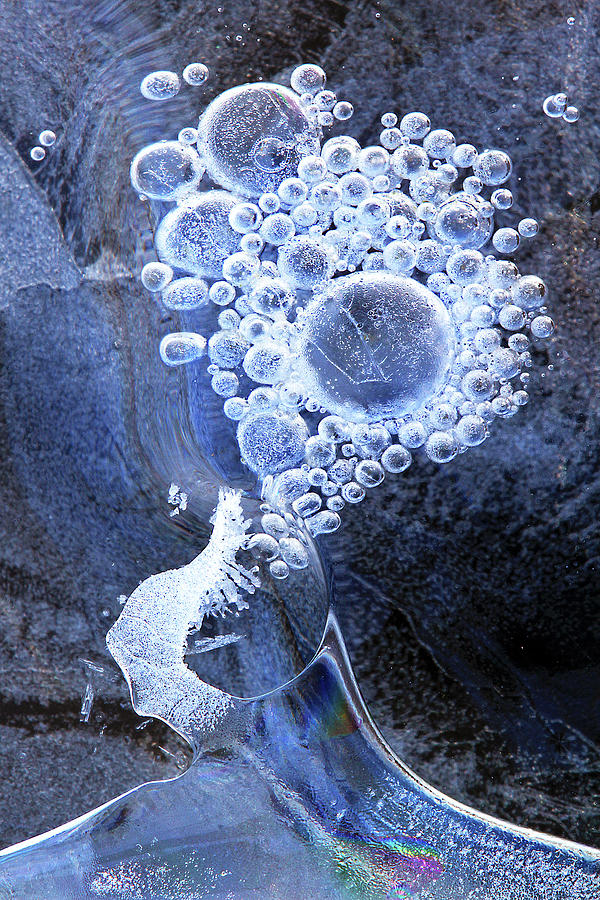 Ice Bubble Fountain Photograph by Carolyn Derstine