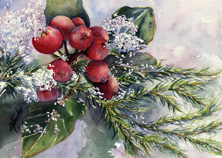 Ice Capped Berries Painting by Malanda Warner