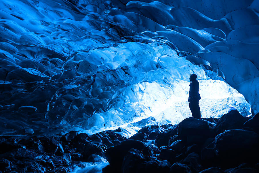 Ice Cave Explorer Photograph by Scott Cunningham