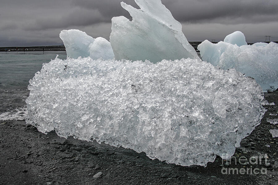 Ice chunks in lake Photograph by Patricia Hofmeester