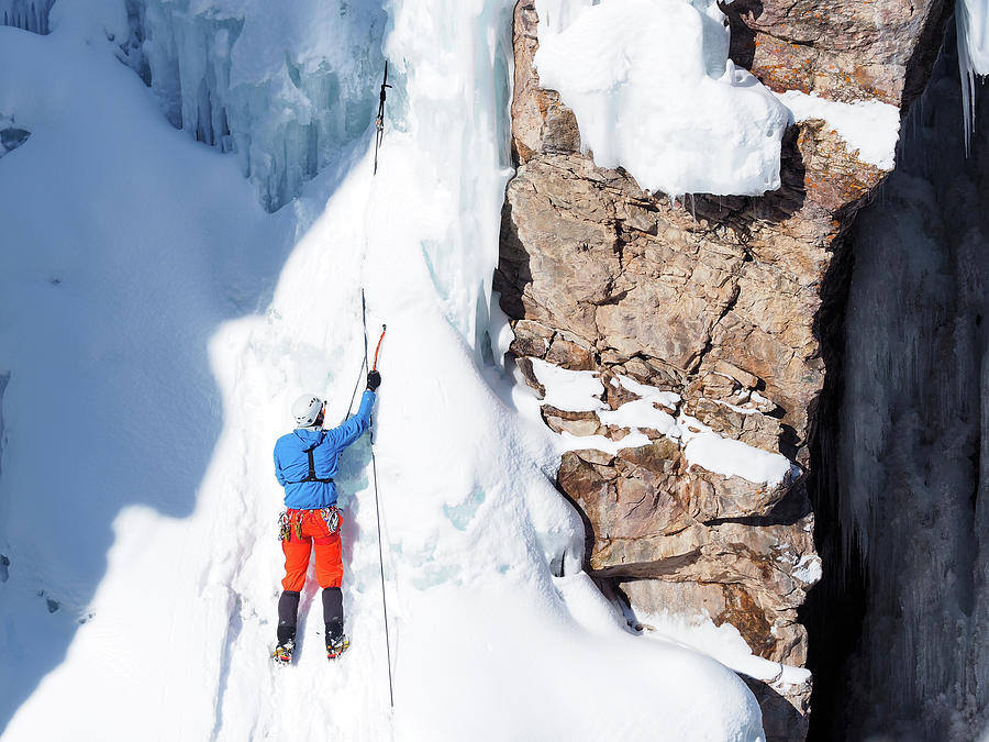 Ice Climber Photograph by Jerry Mann - Fine Art America