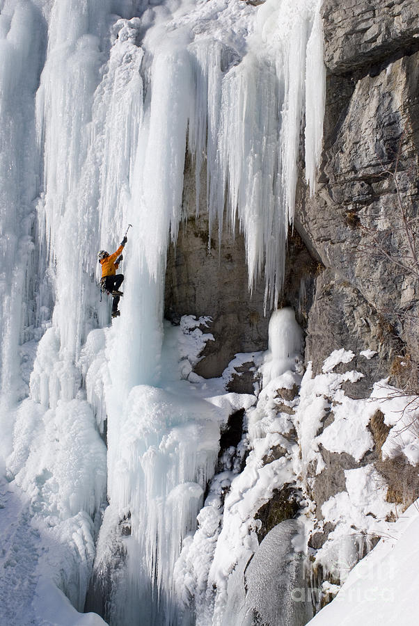 Ice Climbing Photograph by Howie Garber