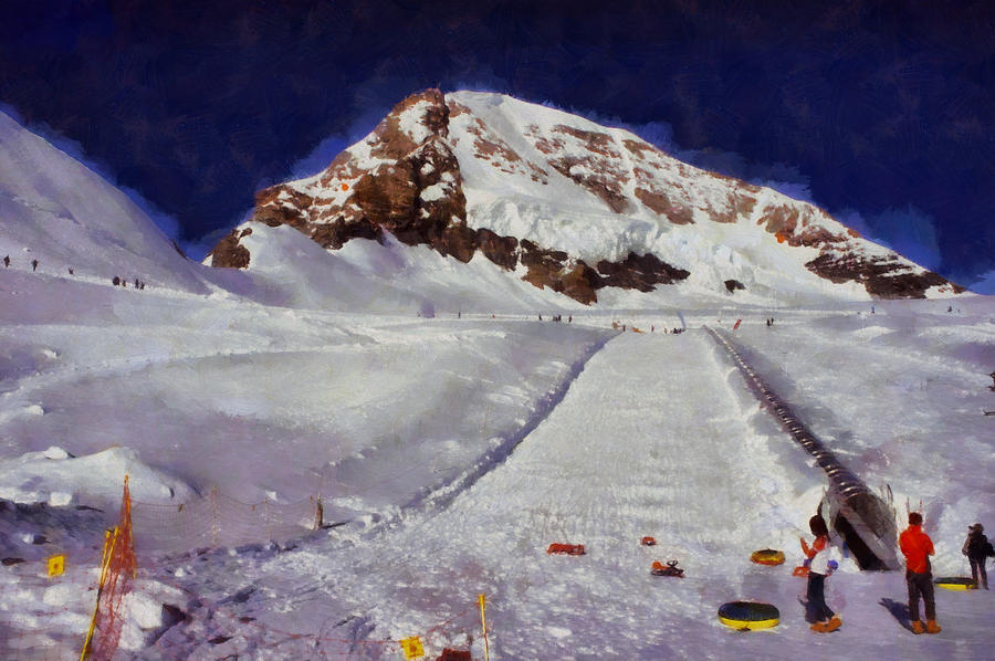 Ice corridor in the Swiss Alps Photograph by Ashish Agarwal