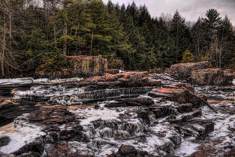 Ice Covered Eau Claire Dells Park Photograph by Dale Kauzlaric