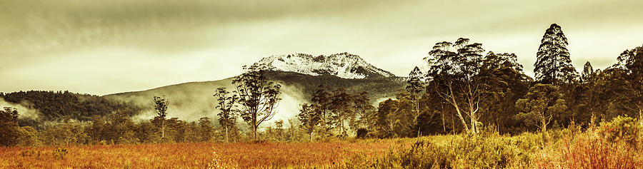 Ice covered mountain panorama in Tasmania Photograph by Jorgo Photography