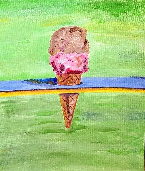 Ice Cream ala Wayne Thiebaud Painting by Gail Friedman