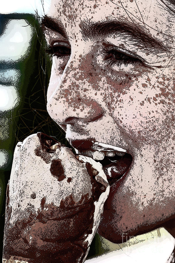 Ice Cream And Freckles Digital Art by Anthony Ellis