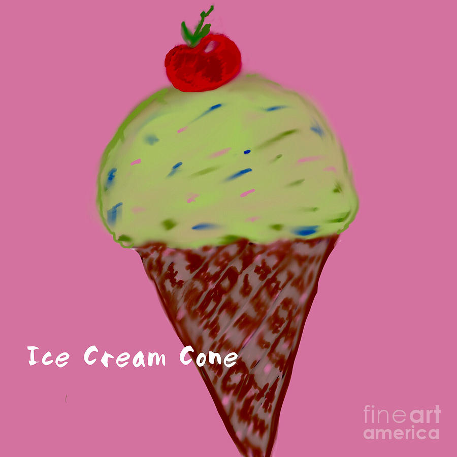 Ice Cream Cone Illustration Photograph by Susan Garren