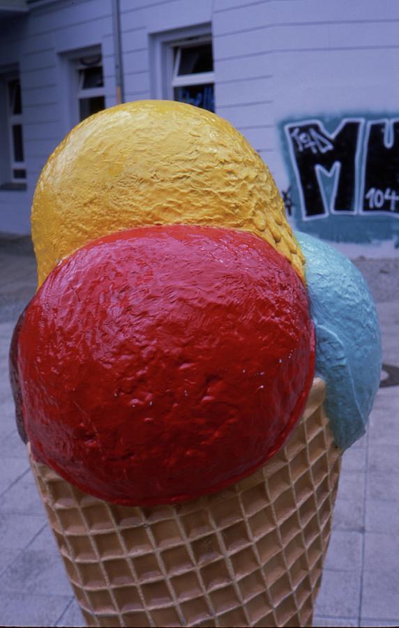 Ice Photograph - Ice cream cone by Nacho Vega