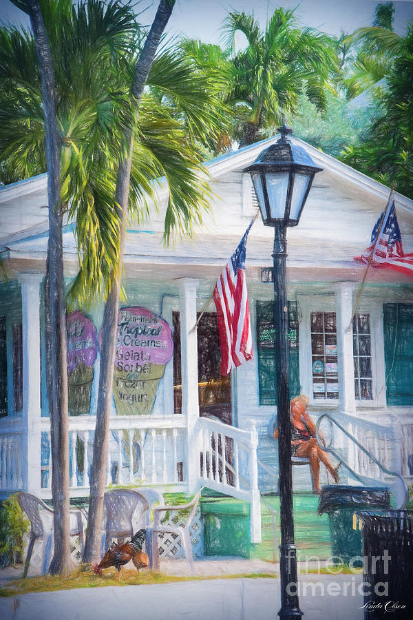 Ice Cream in Key West Digital Art by Linda Olsen