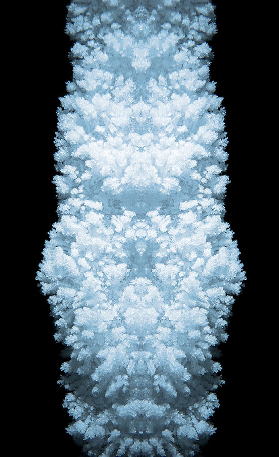 Ice Crystals In Blue Photograph