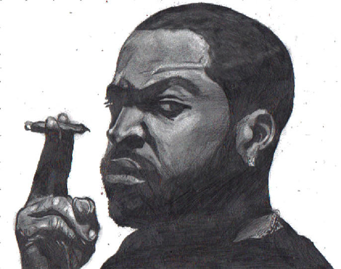 Ice Cube Drawing by Christian Fralick