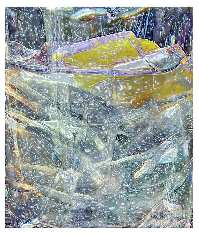 Ice cubes in Plastic Digital Art by Deb Nakano