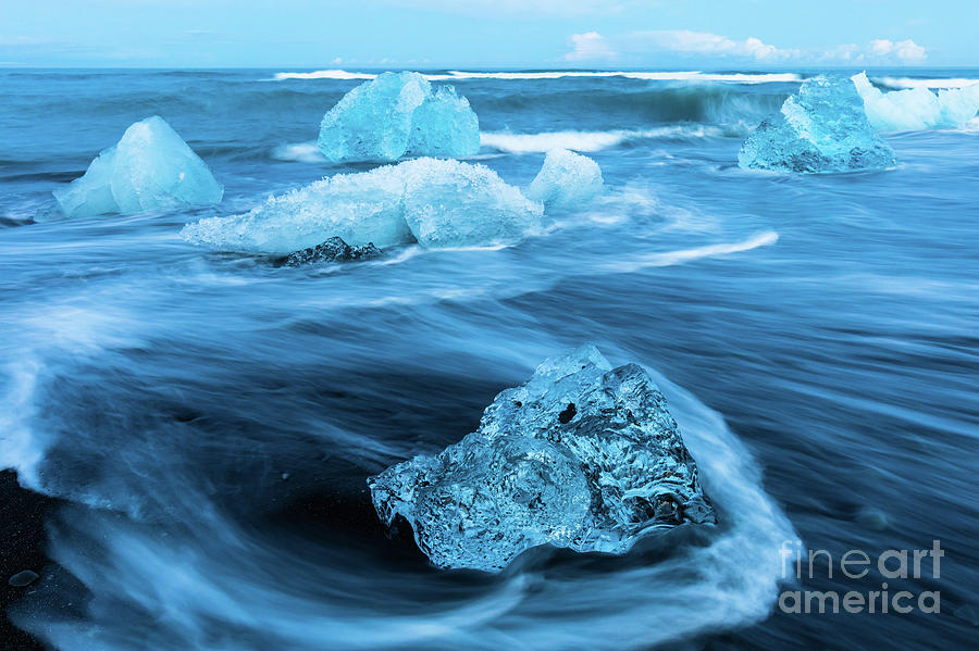 Nature Photograph - Ice Diamonds by Inge Johnsson