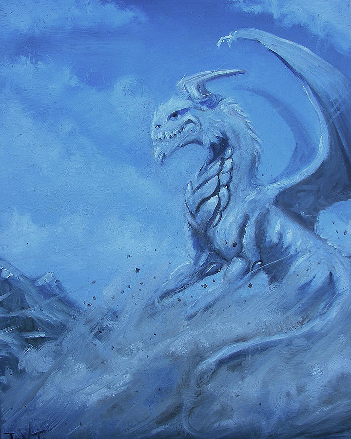 Ice Dragon Painting by Jonathan Torres - Fine Art America