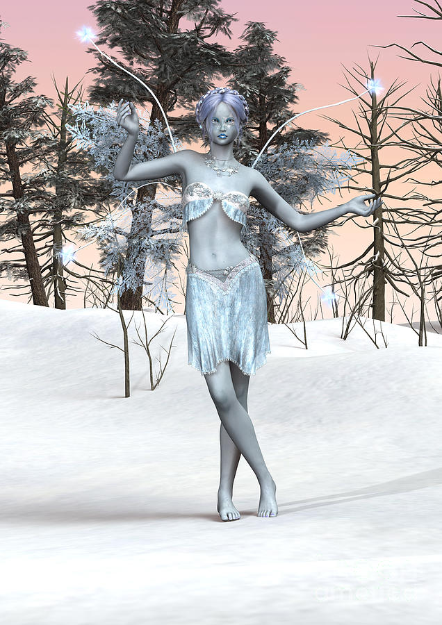 Fairy Digital Art - Ice Fairy by Design Windmill