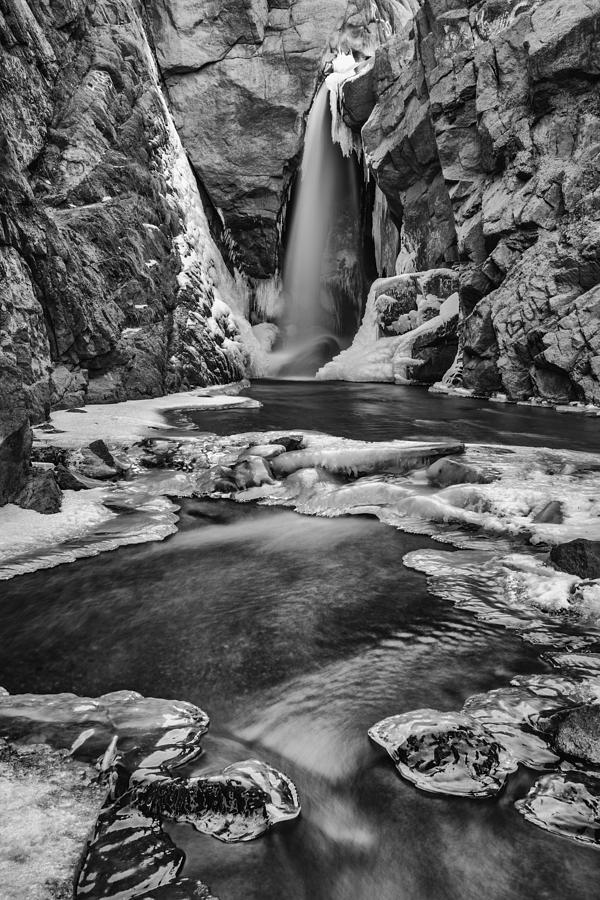 Black And White Photograph - Ice Falls by Darren White