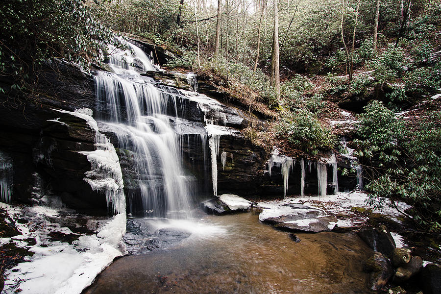 Ice Falls Standing Rock Waterfall by Mela Luna Ice Falls Standing Rock Waterfall by Mela Luna