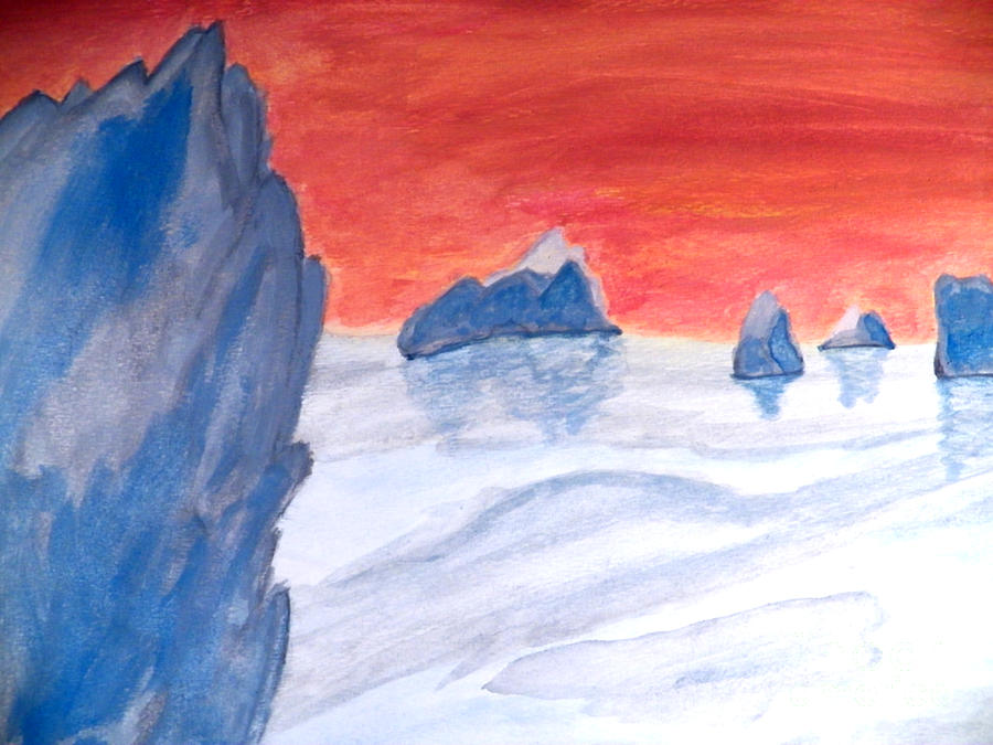 Ice Field Painting by Corinne Elizabeth Cowherd