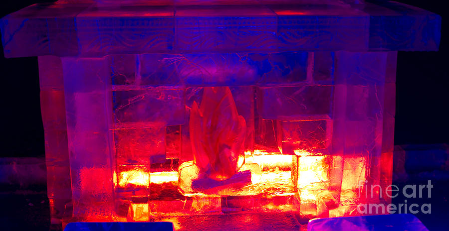 Ice Fireplace Photograph