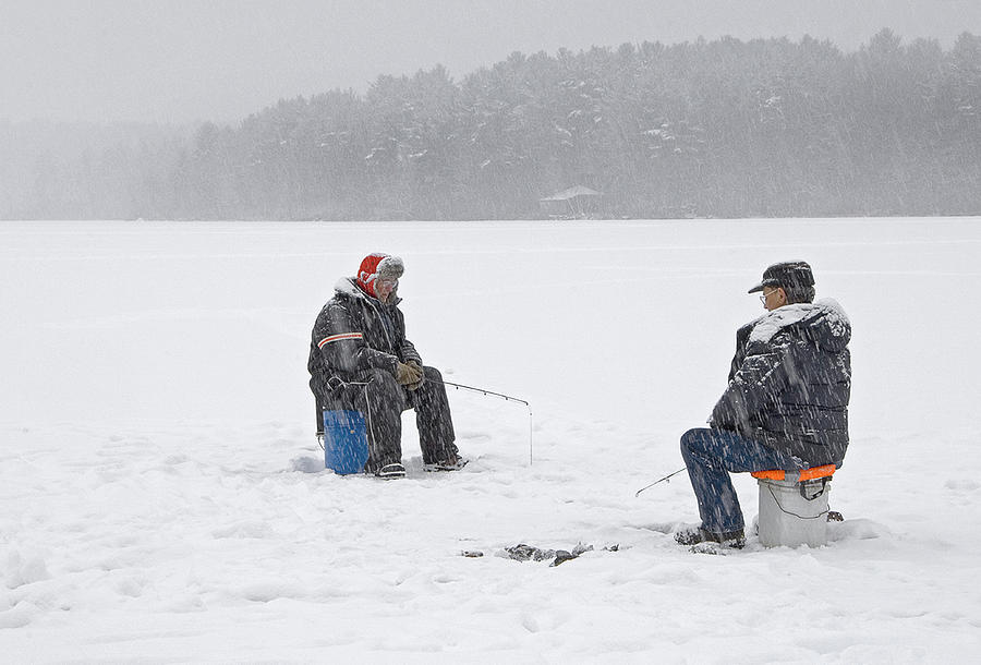 Ice Fishing at its Best Photograph by Gordon Ripley