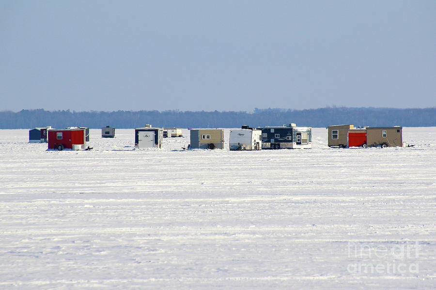 Ice Fishing Houses Photograph by Stephanie Hanson - Pixels