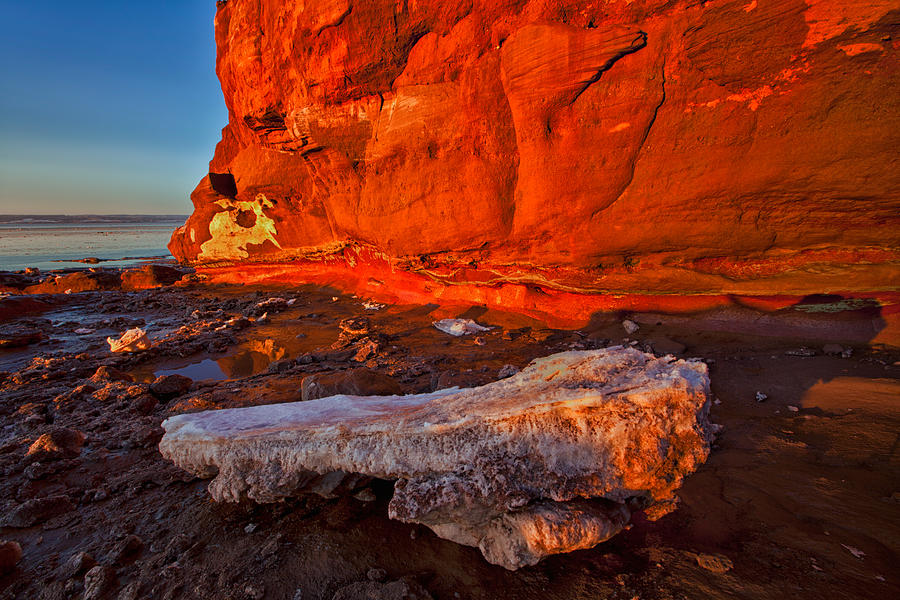 Ice Flow And Red Sandstone Photograph by Irwin Barrett