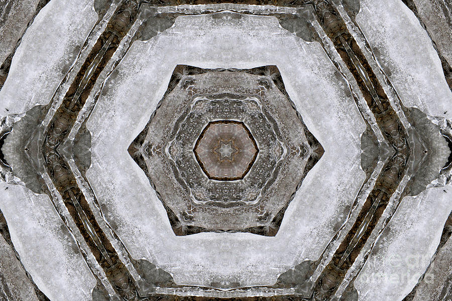 Ice Formation Kaleidoscope Photograph by Sandra Huston
