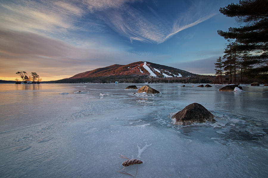 Ice Forms on Moose Pond Photograph by Darylann Leonard Photography