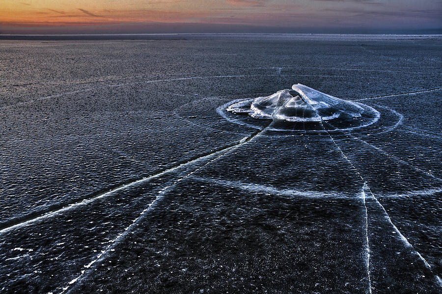 Landscape Photograph - Ice Galaxy by Eriks Zilbalodis