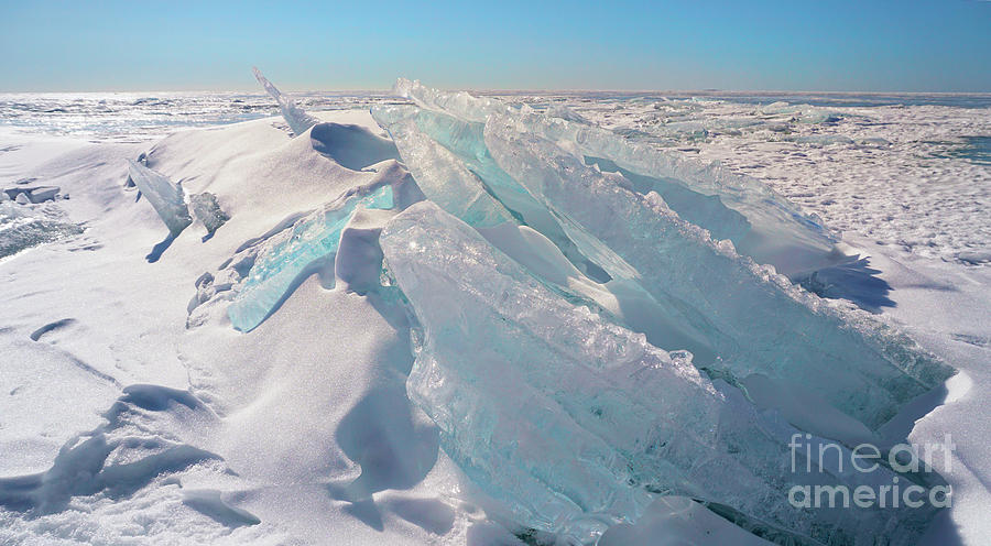 Ice Heap on Georgian Bay Photograph by Charline Xia