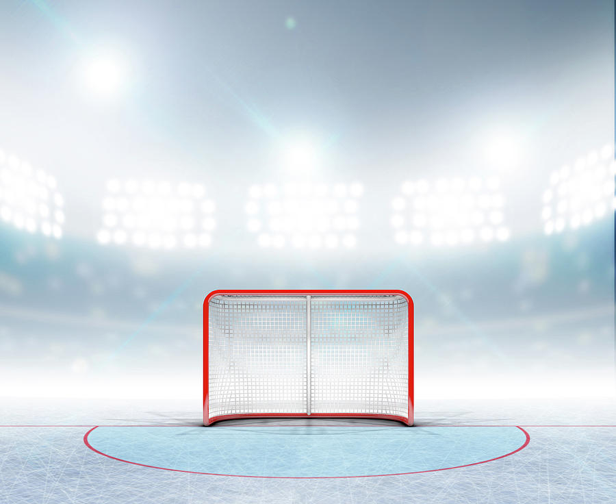 Ice Hockey Goals In Stadium Digital Art by Allan Swart Pixels