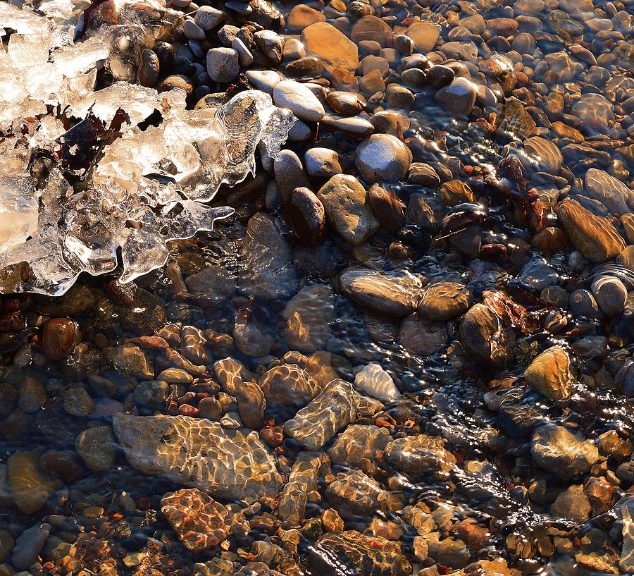 Ice In The Stream Three  Photograph by Lyle Crump